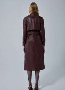 Clara Leather Trench