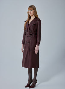 Clara Leather Trench