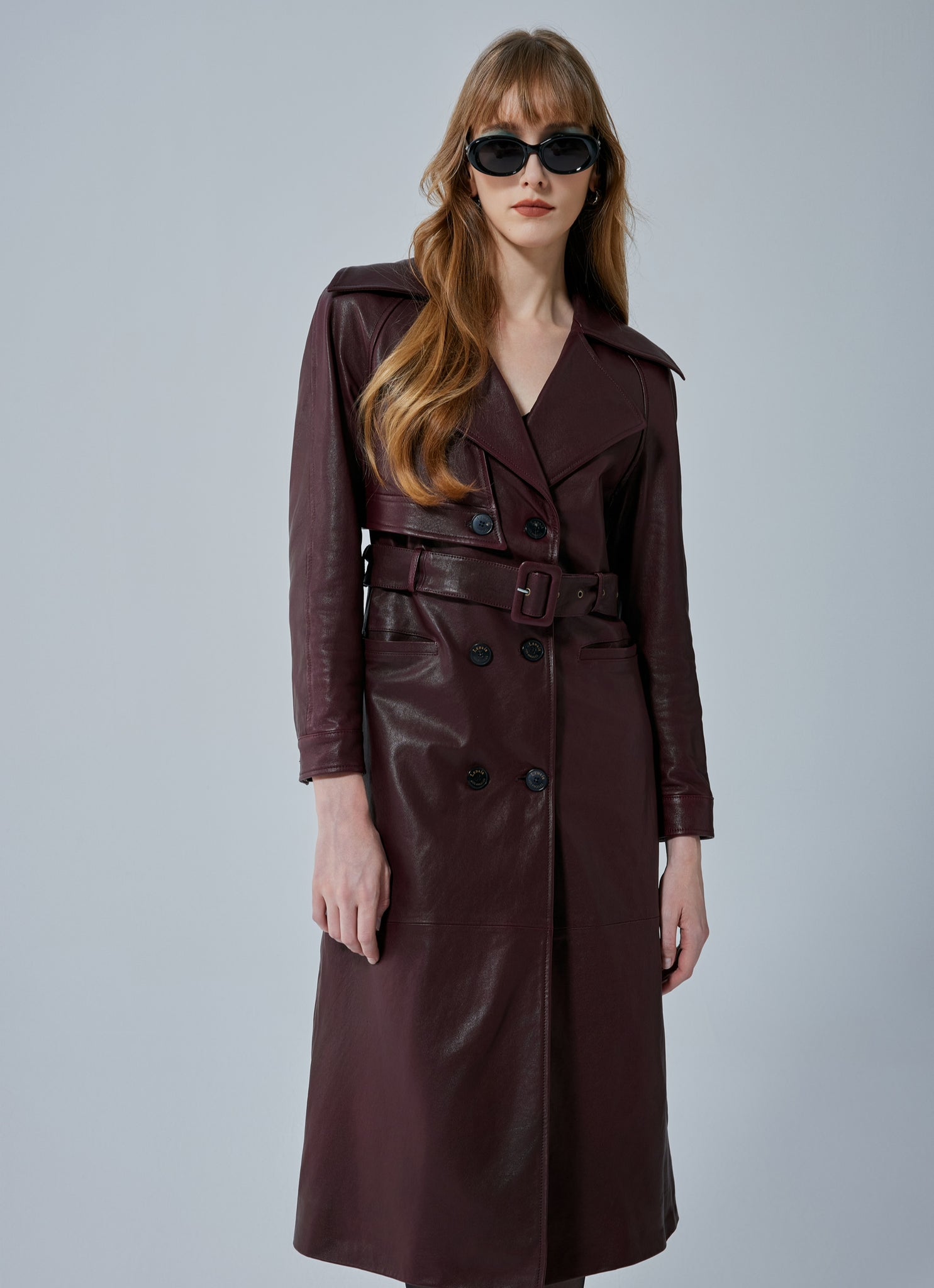 Clara Leather Trench