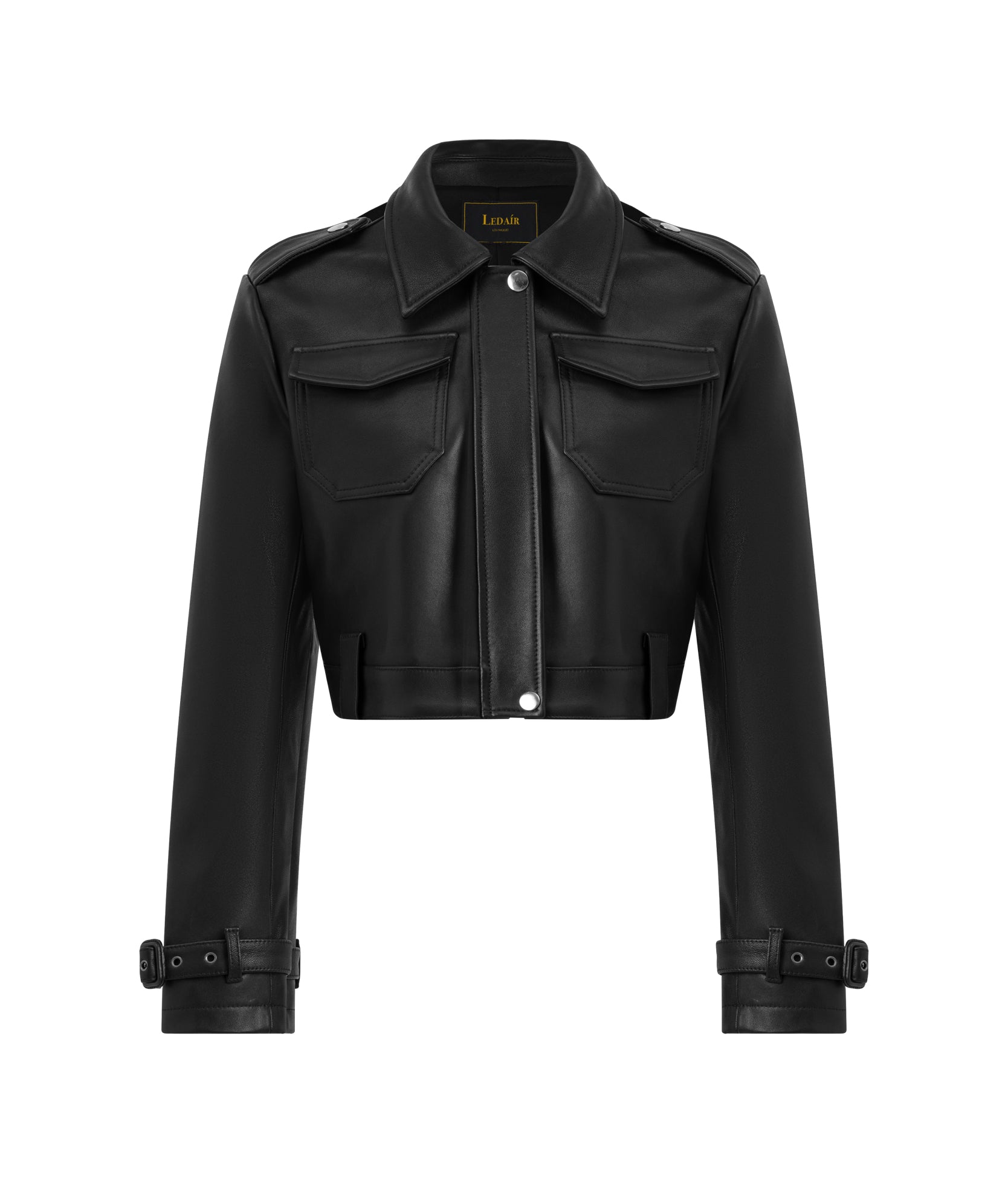 Ava Cropped Leather Jacket