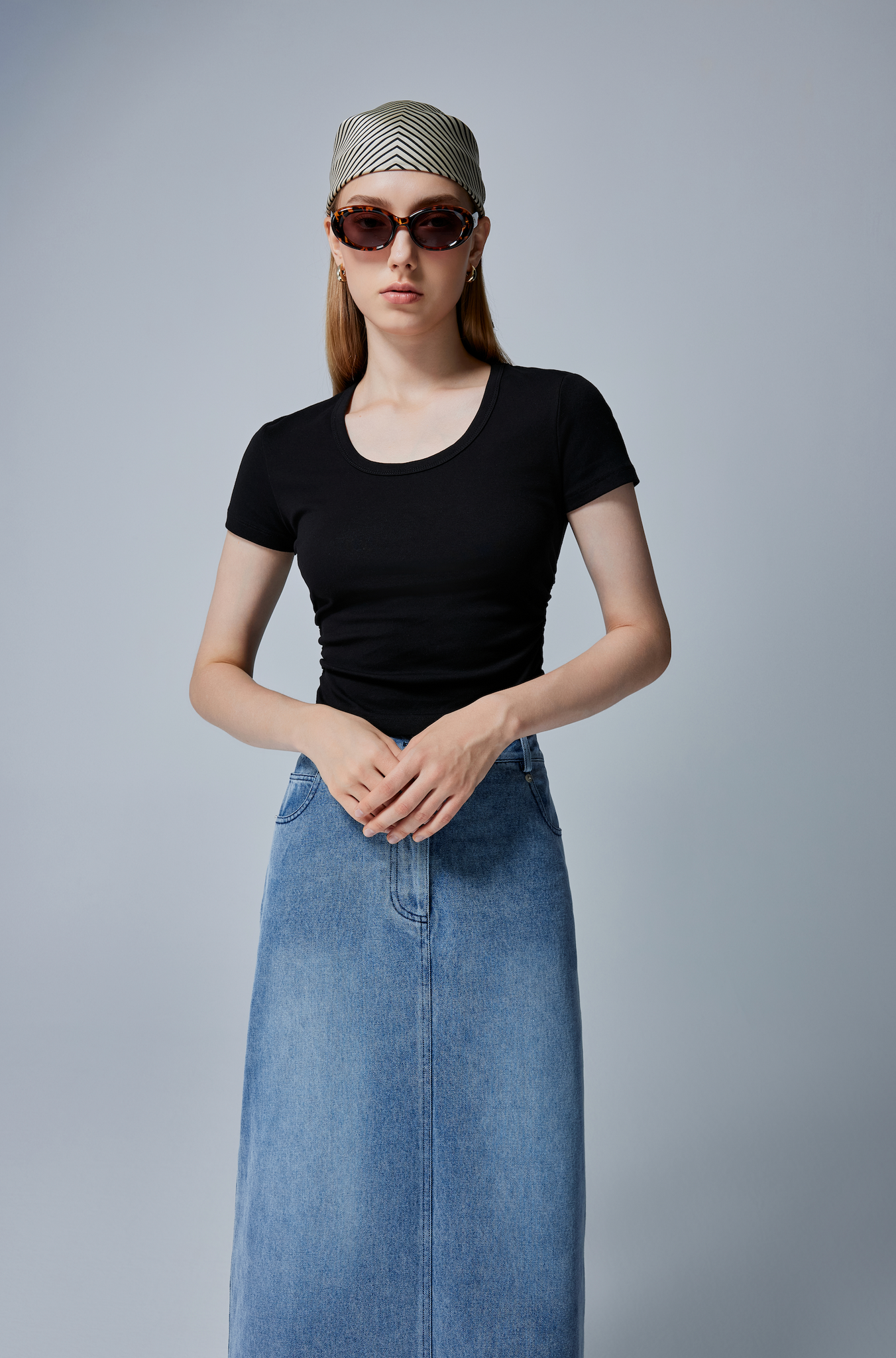 Sienna Denim Midi Skirt