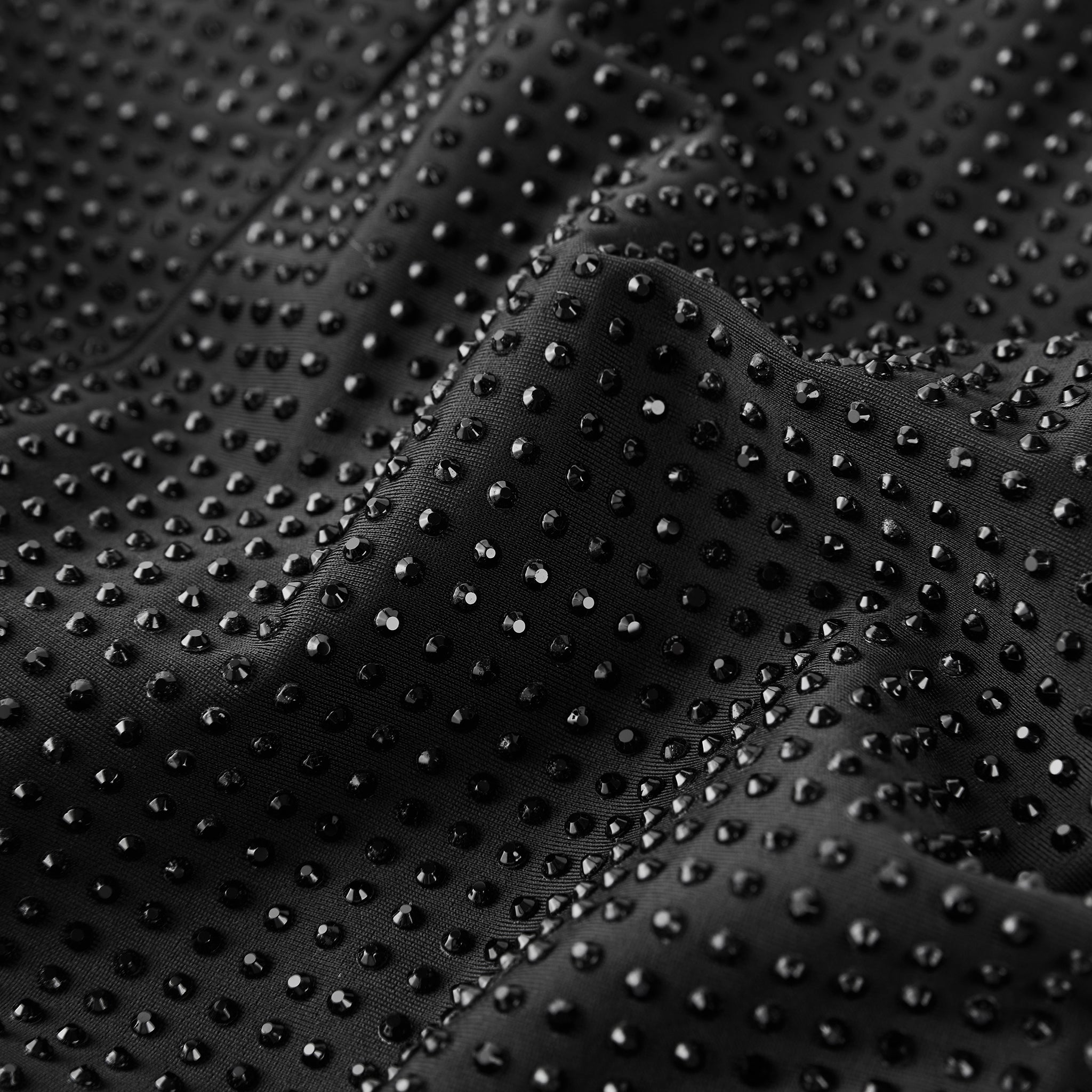 Starry Night Black Crystal Cutout Mini Dress - LEDAIR